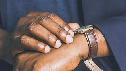 Man checking his watch