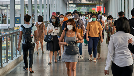 People walking in an airport